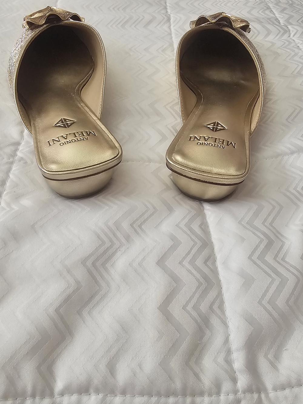 Antonio Melani Joy Woven Tinsel Mules - Picture 4 of 5